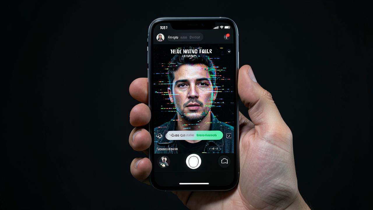 Smartphone on a kitchen table showing an incoming unknown call